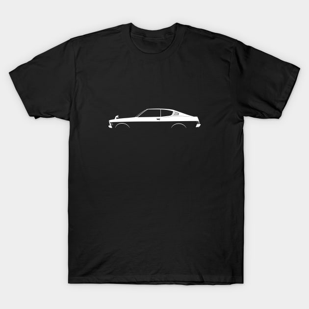 Mitsubishi Galant GTO (1975) Silhouette T-Shirt by Car-Silhouettes
